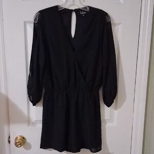 Lulu's Black Sheath Dress with Bishop Sleeves